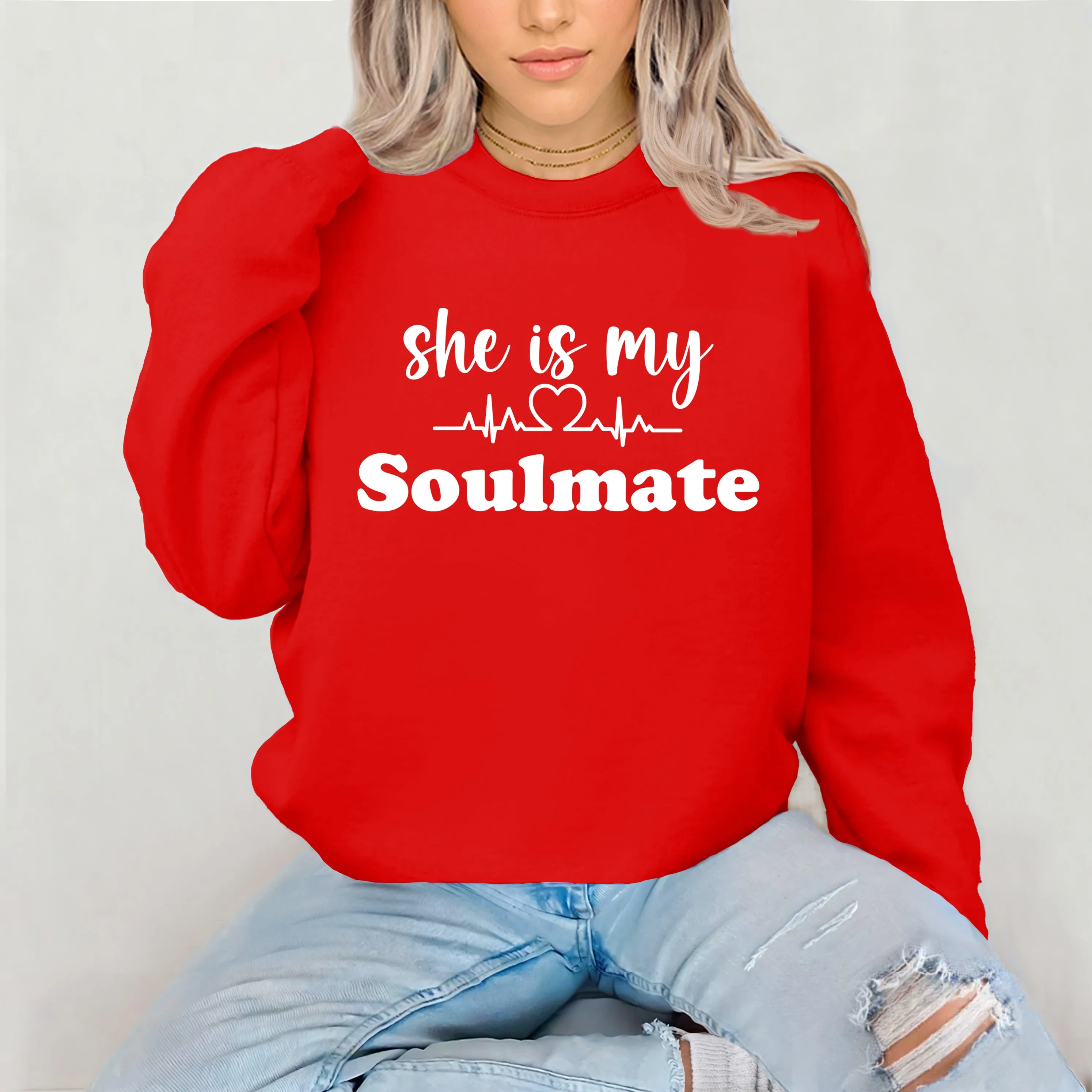 Soulmate Sweatshirt, Lifeline Sweatshirt, Valentine Sweatshirt, Valentines Gift, Couple Gifts, Matching Sweatshirt, Groom Bride Sweatshirt