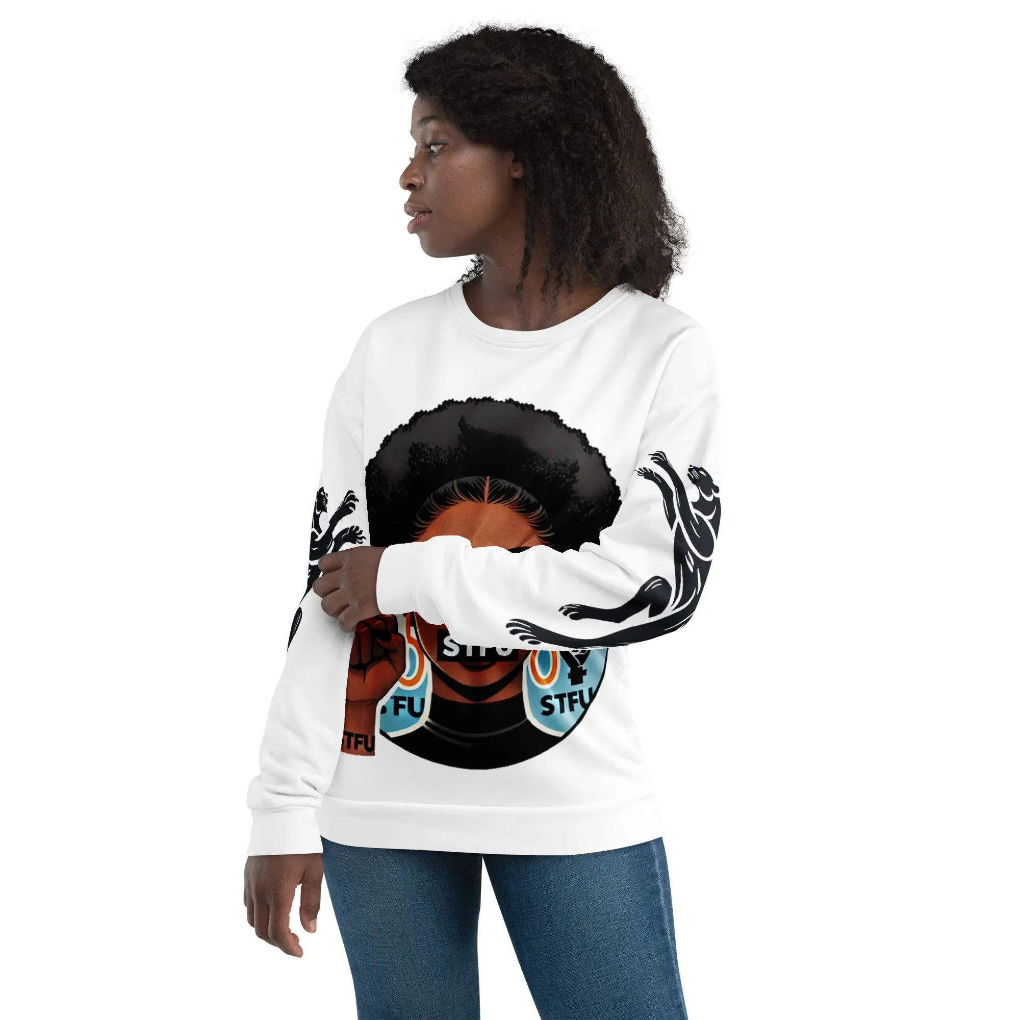 STFU Power Fist Unisex Sweatshirt - Panthers - Female