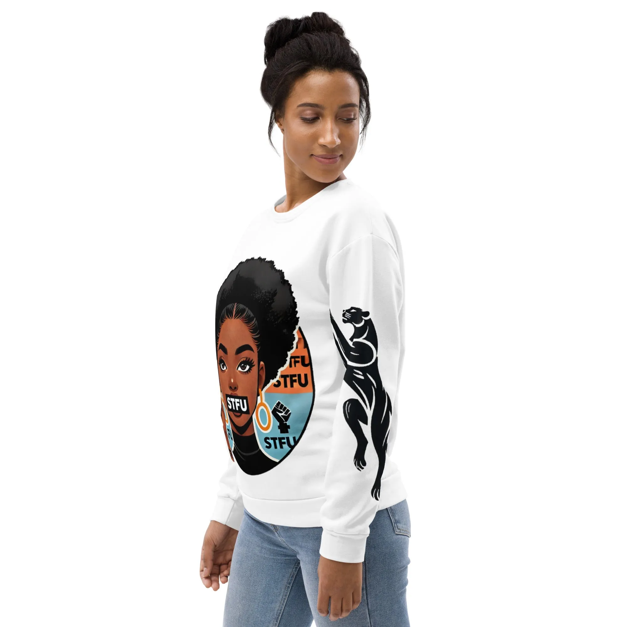 STFU Power Fist Unisex Sweatshirt - Panthers - Female