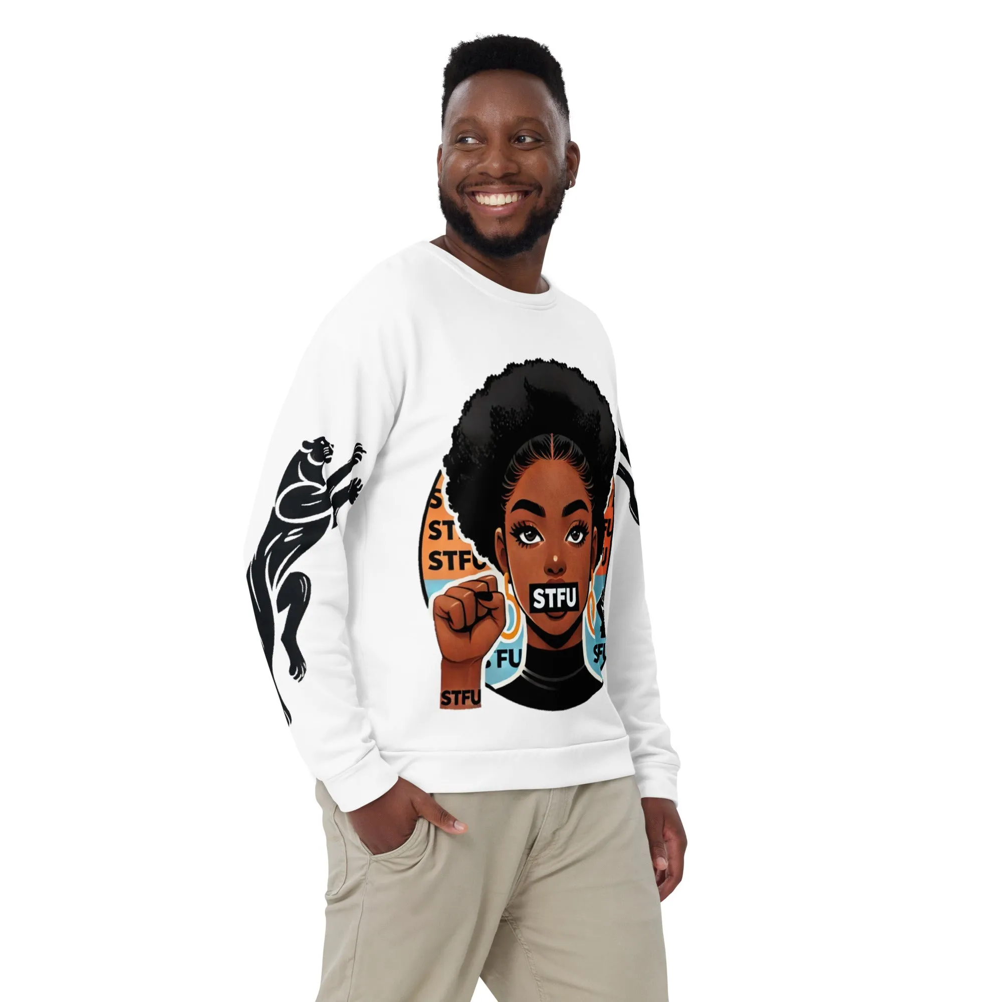 STFU Power Fist Unisex Sweatshirt - Panthers - Female