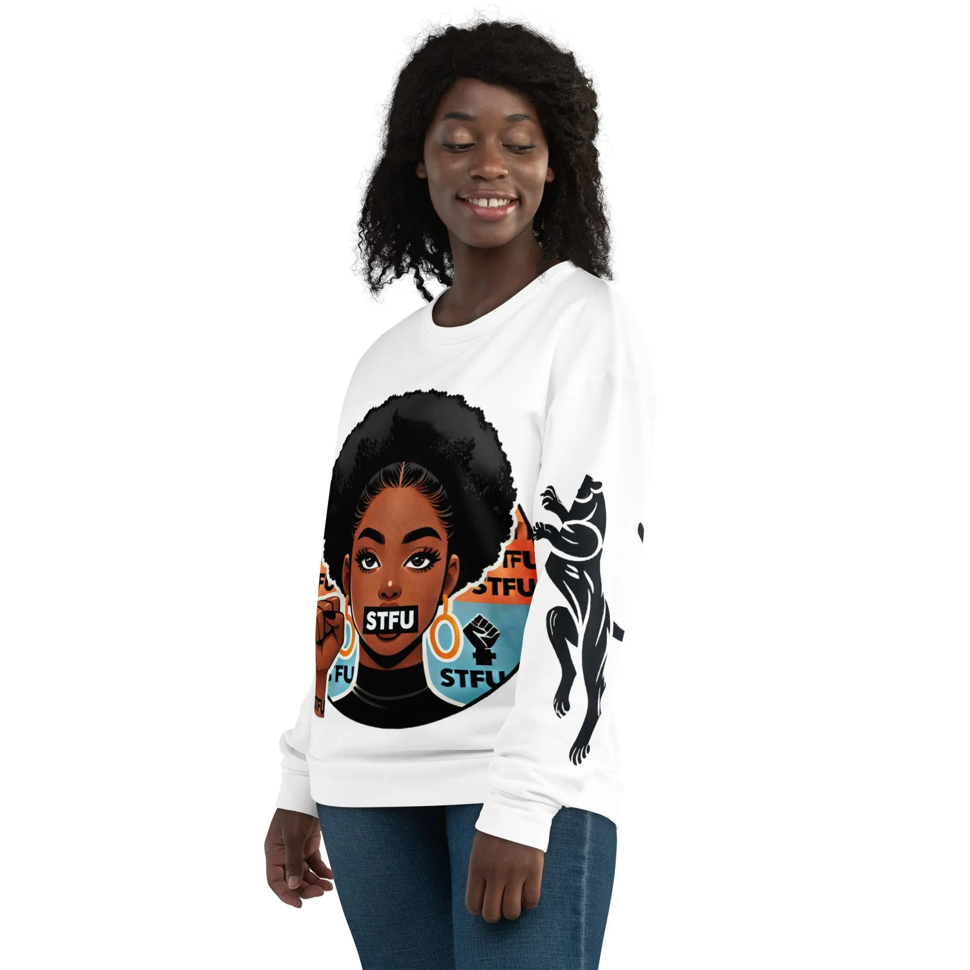 STFU Power Fist Unisex Sweatshirt - Panthers - Female