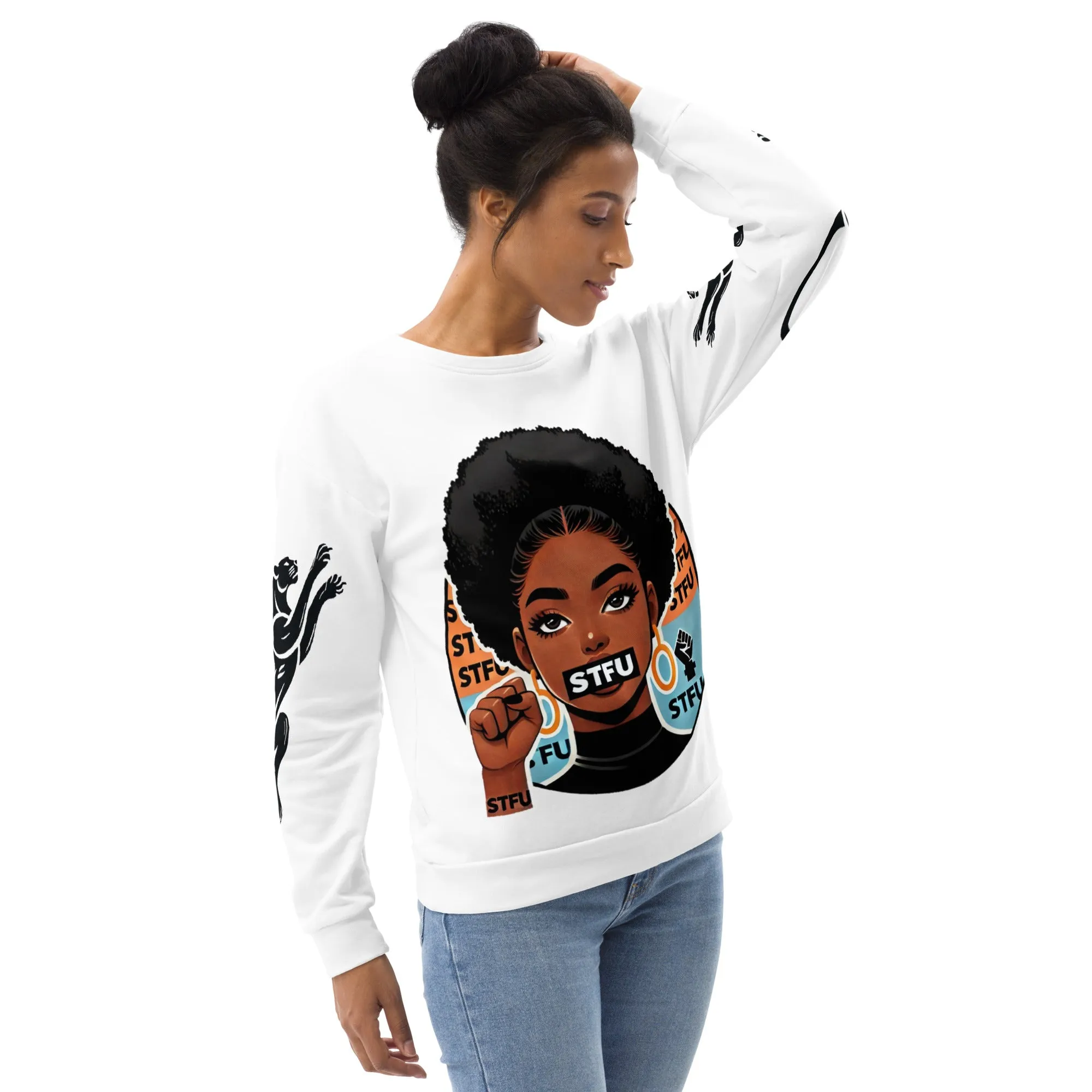 STFU Power Fist Unisex Sweatshirt - Panthers - Female