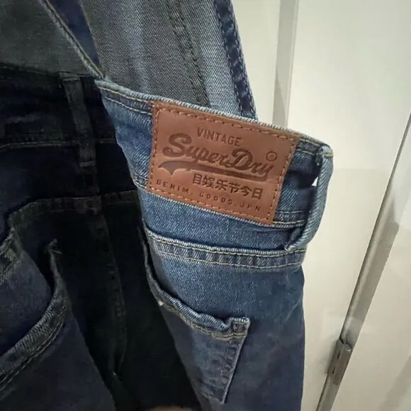 Super dry denim overalls XS