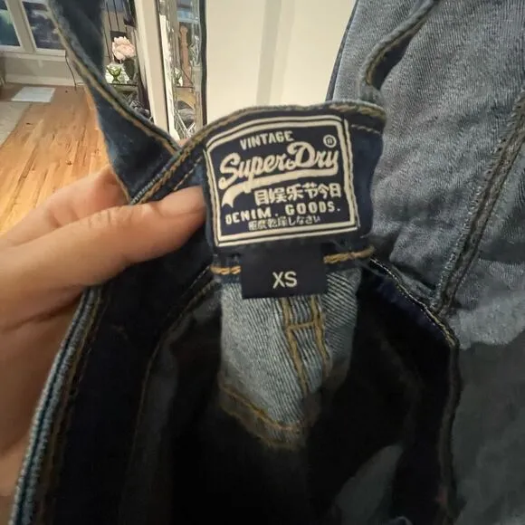 Super dry denim overalls XS