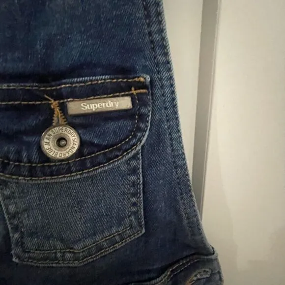 Super dry denim overalls XS