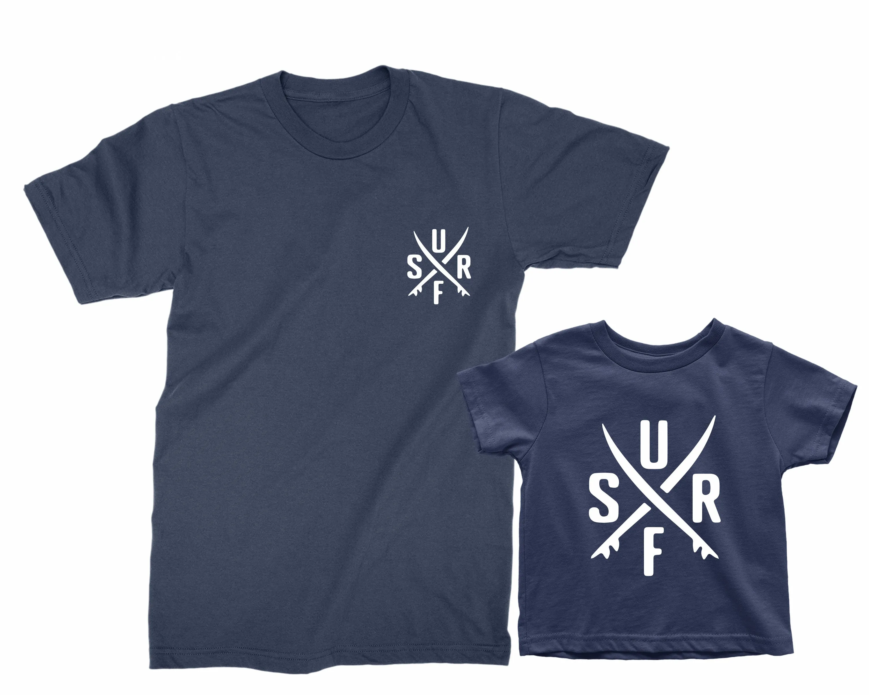 Surf - Dad & Baby matching t-shirts. Gift for Dad. Father Son and Daughter gift. Dad's Birthday Gift. New dad gift. Father's Day gift.