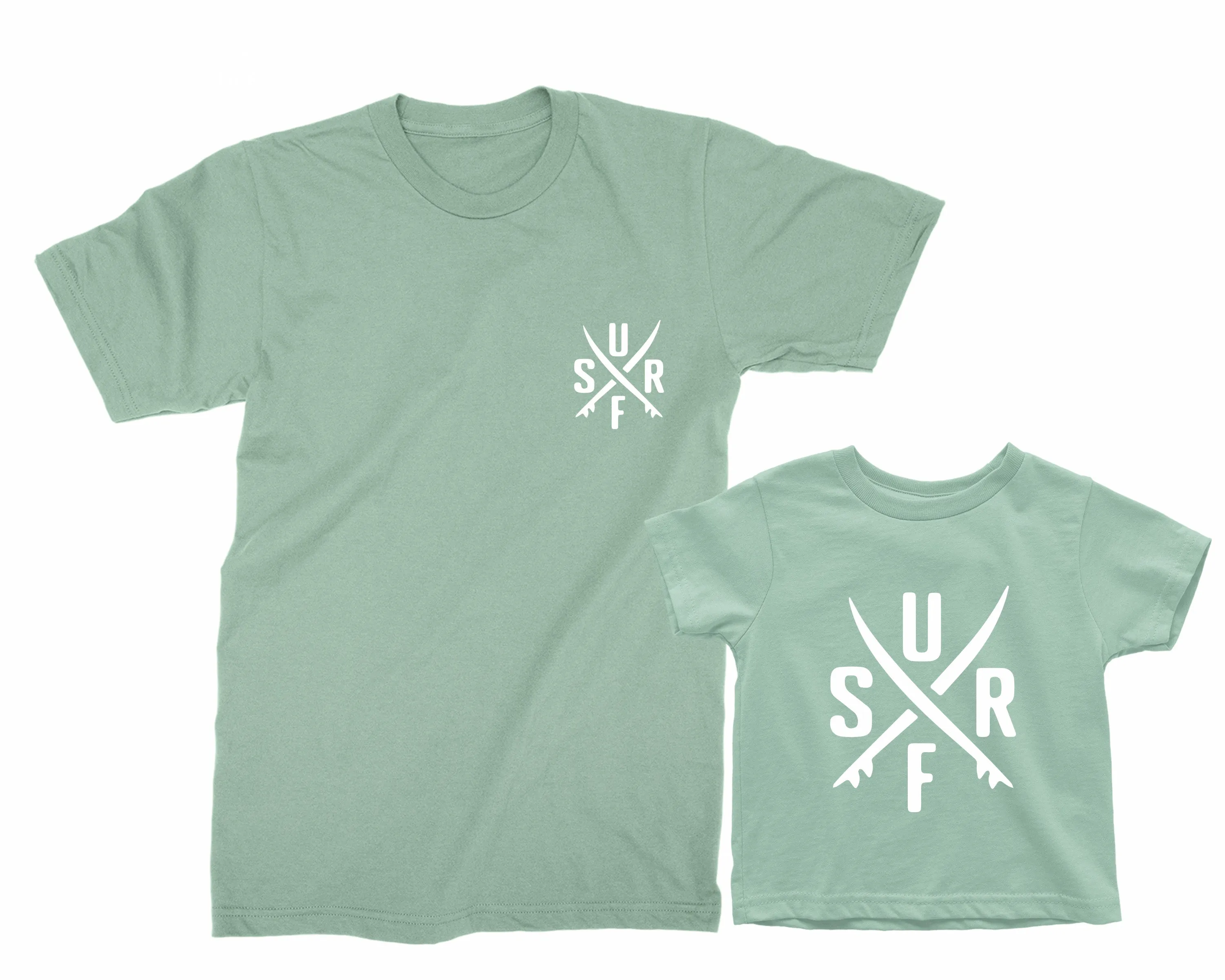 Surf - Dad & Baby matching t-shirts. Gift for Dad. Father Son and Daughter gift. Dad's Birthday Gift. New dad gift. Father's Day gift.