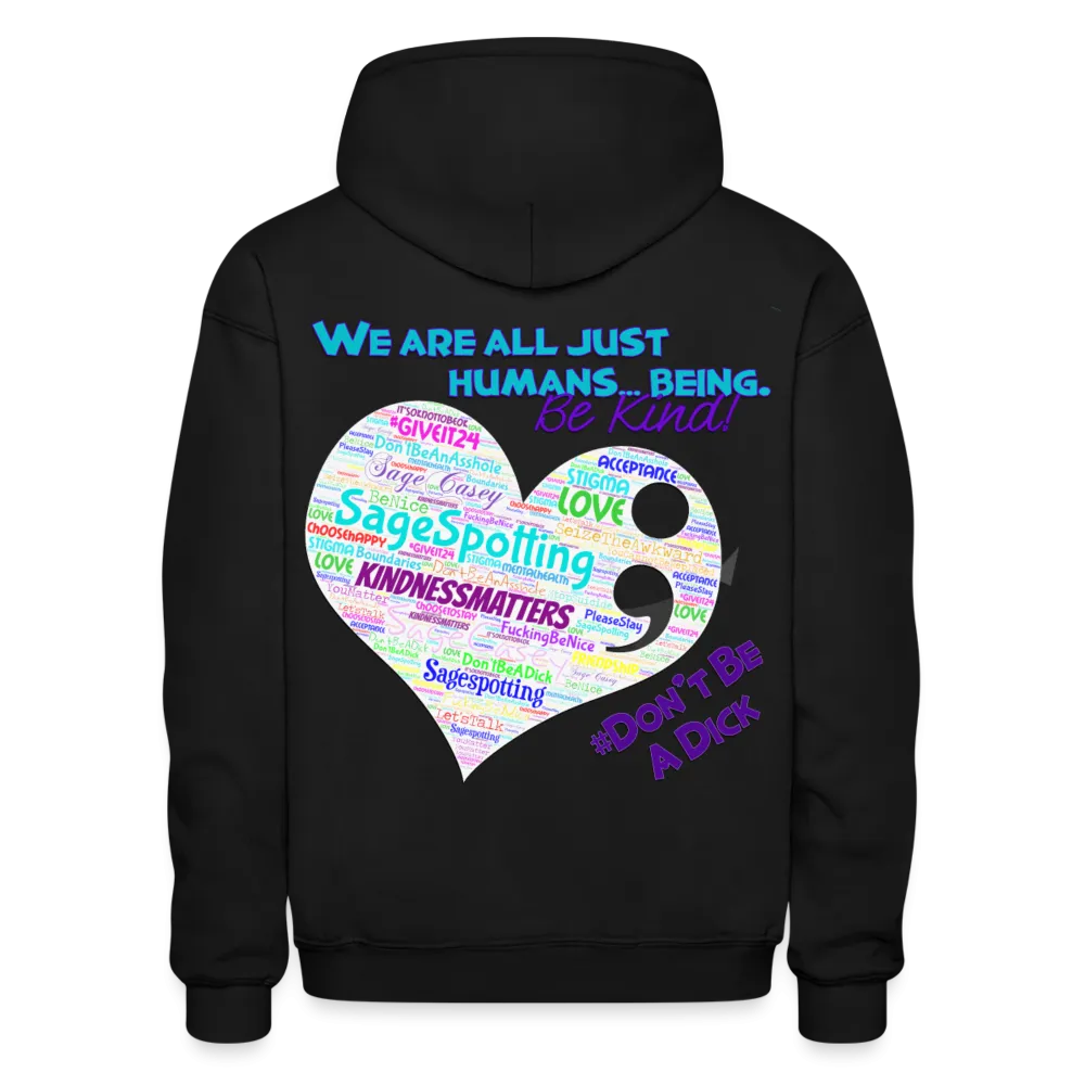 *SWEARY* Unisex Adult Pullover Hoodie – Heart (WordCloud)/SCF Classic Logo