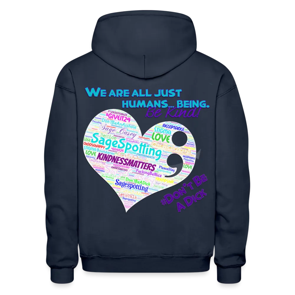 *SWEARY* Unisex Adult Pullover Hoodie – Heart (WordCloud)/SCF Classic Logo