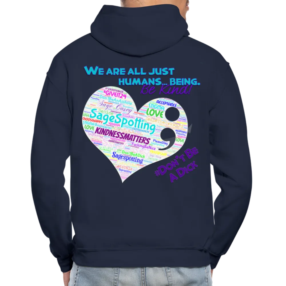 *SWEARY* Unisex Adult Pullover Hoodie – Heart (WordCloud)/SCF Classic Logo