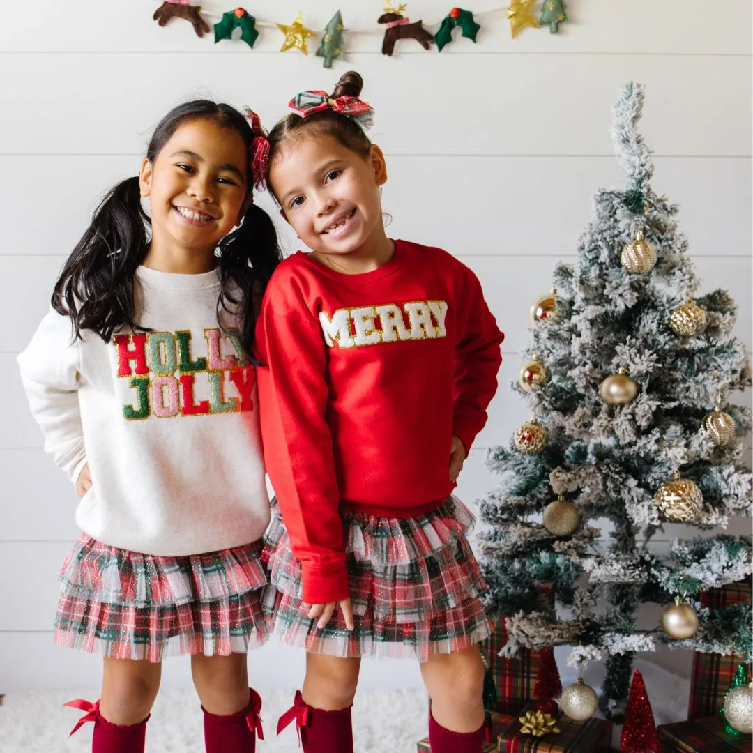 Sweet Wink Holly Jolly Patch Kids Sweatshirt
