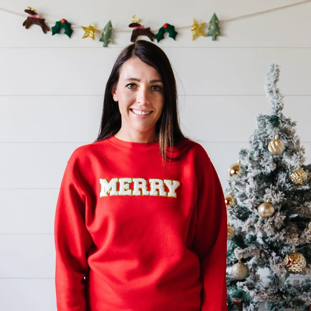 Sweet Wink Merry Patch Adult Sweatshirt