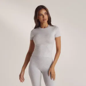 T-Shirt Manches Courtes - Gris Chiné