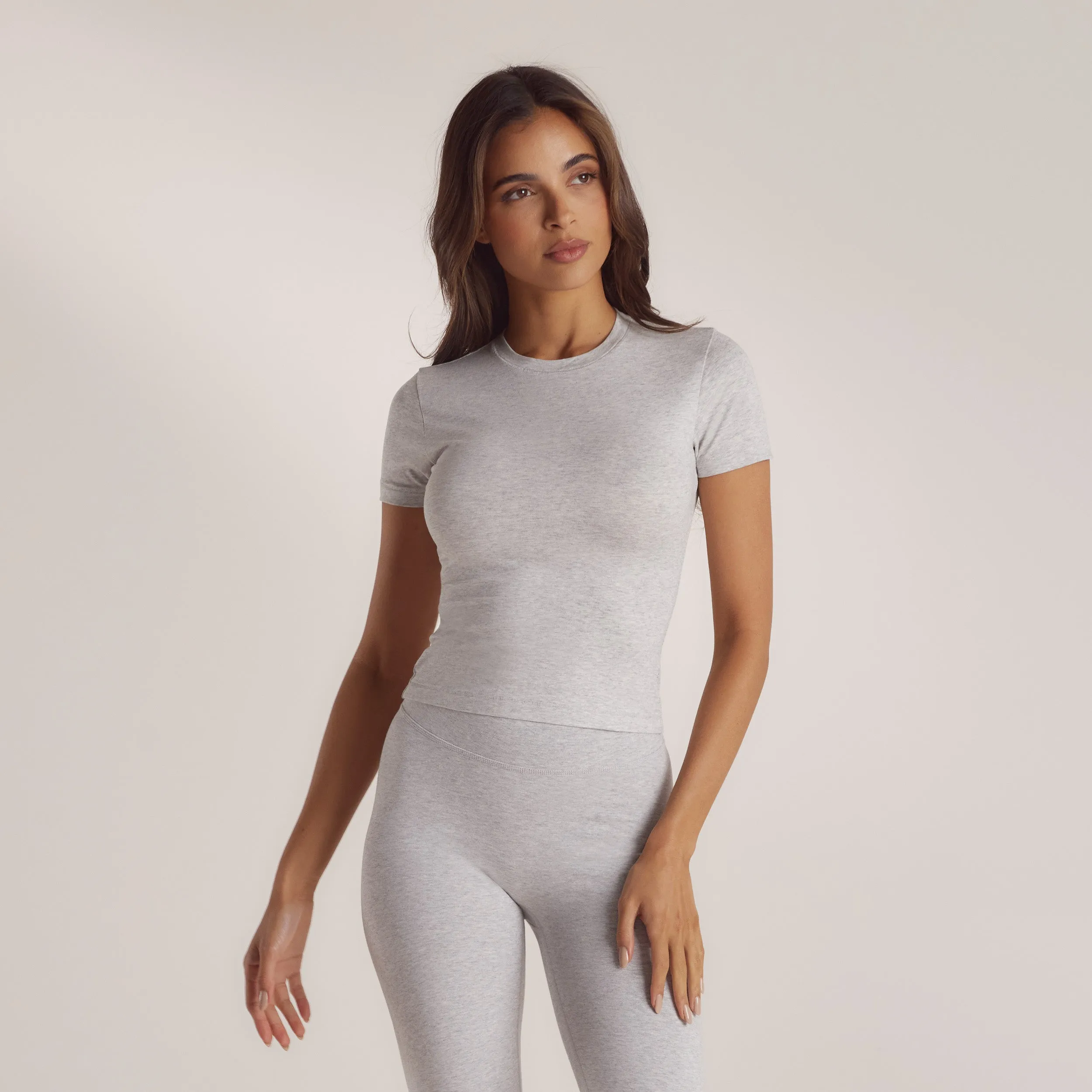 T-Shirt Manches Courtes - Gris Chiné