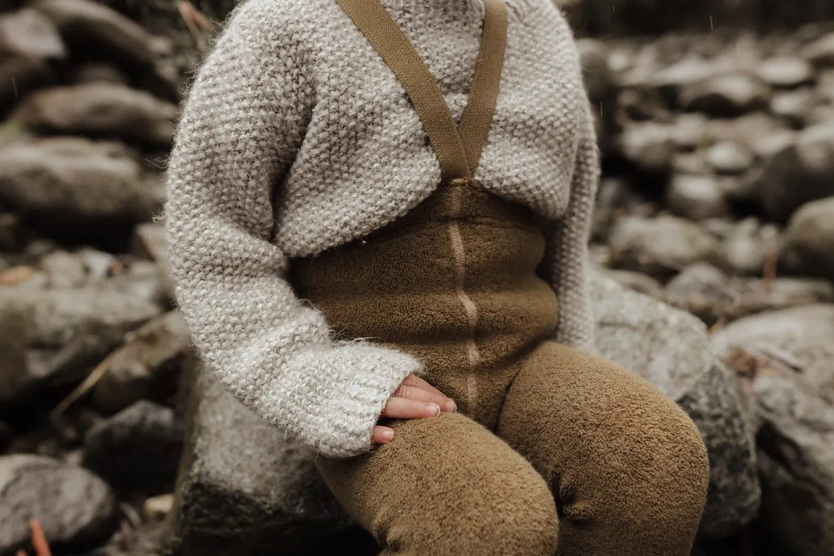 Teddy Footless Warmy Tights - Acorn Brown