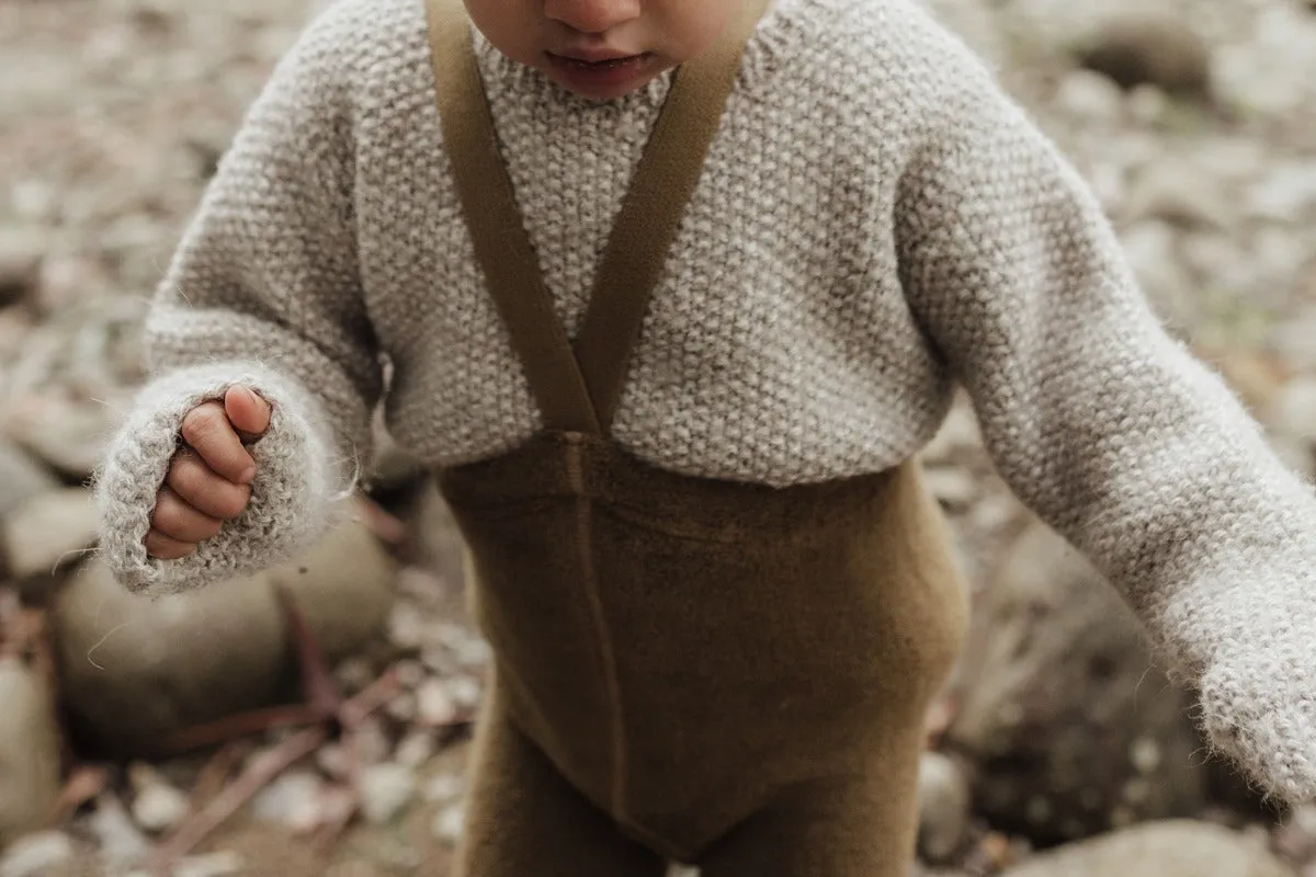 Teddy Footless Warmy Tights - Acorn Brown