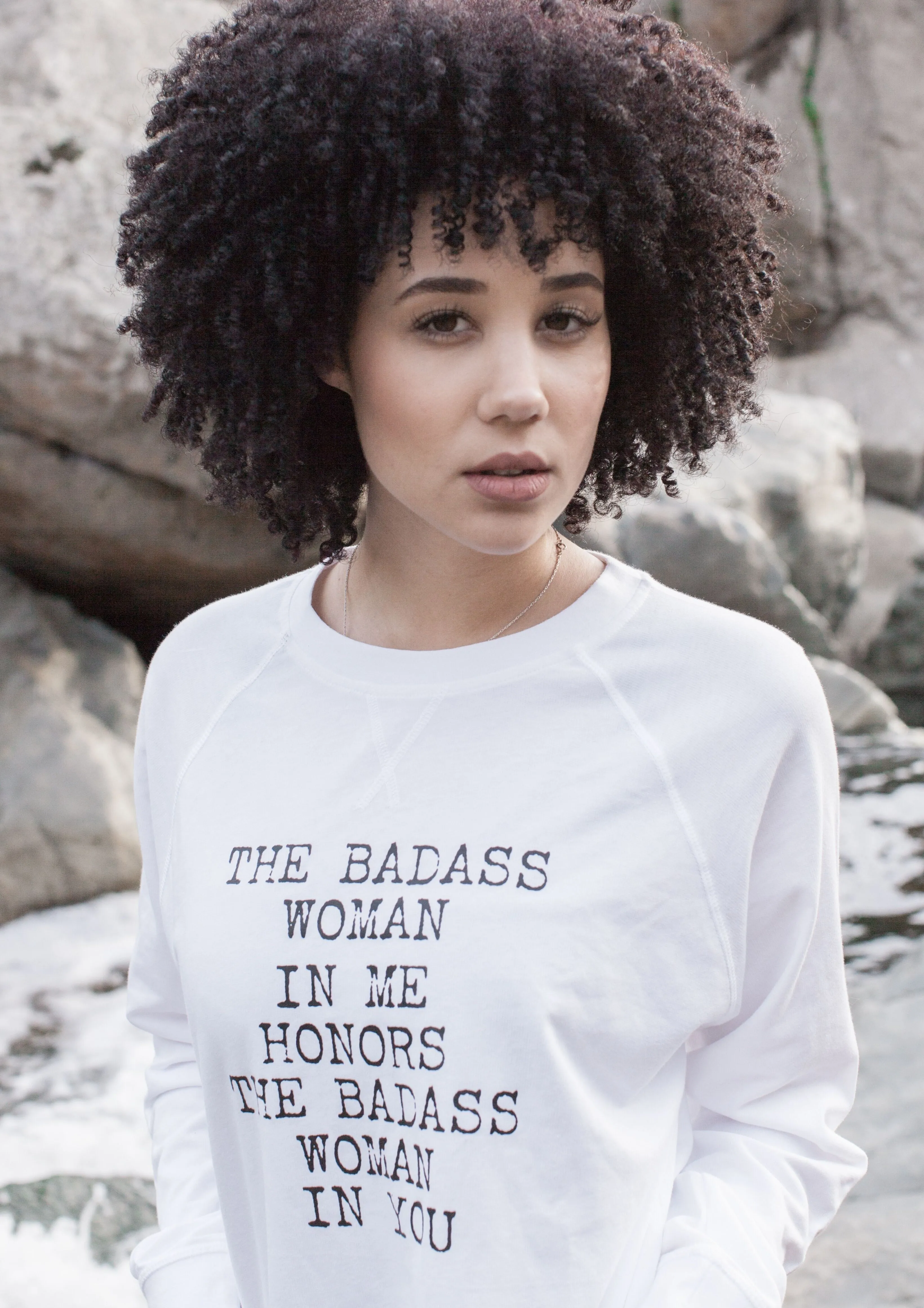 The Badass Woman In Me Honors The Badass Woman In You - Sweatshirts