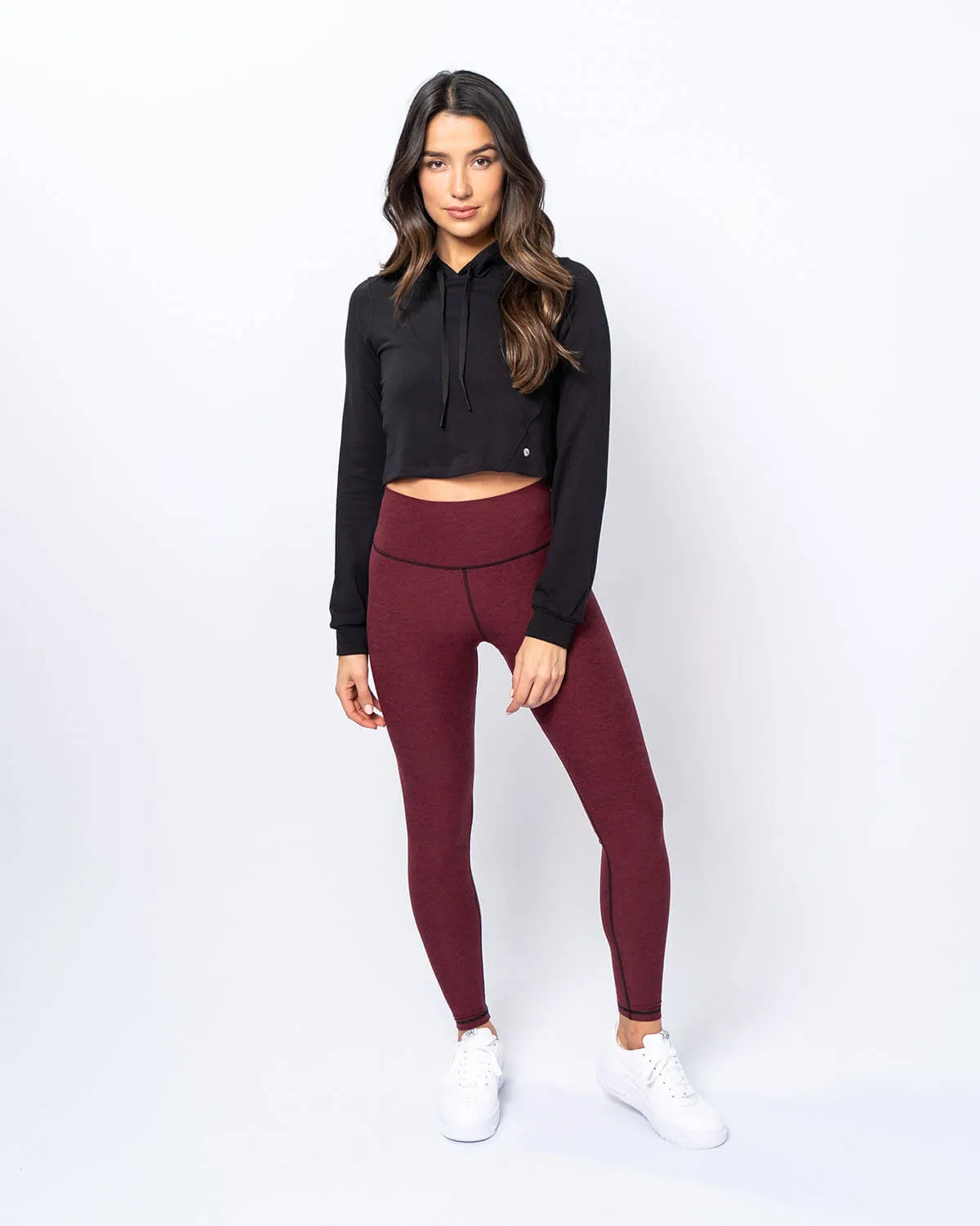 The Cozy Semi Cropped Hoodie | Black