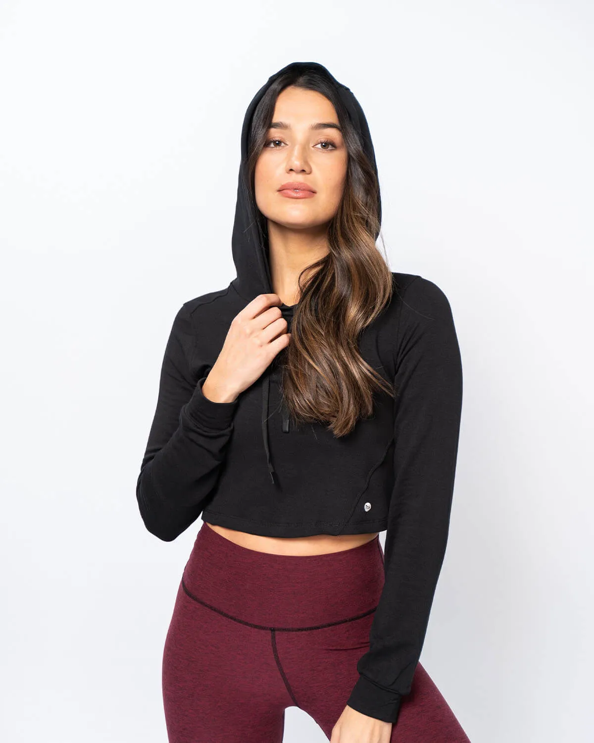 The Cozy Semi Cropped Hoodie | Black