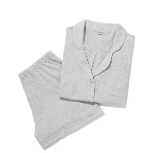 The Short PJ Set - Heather Grey