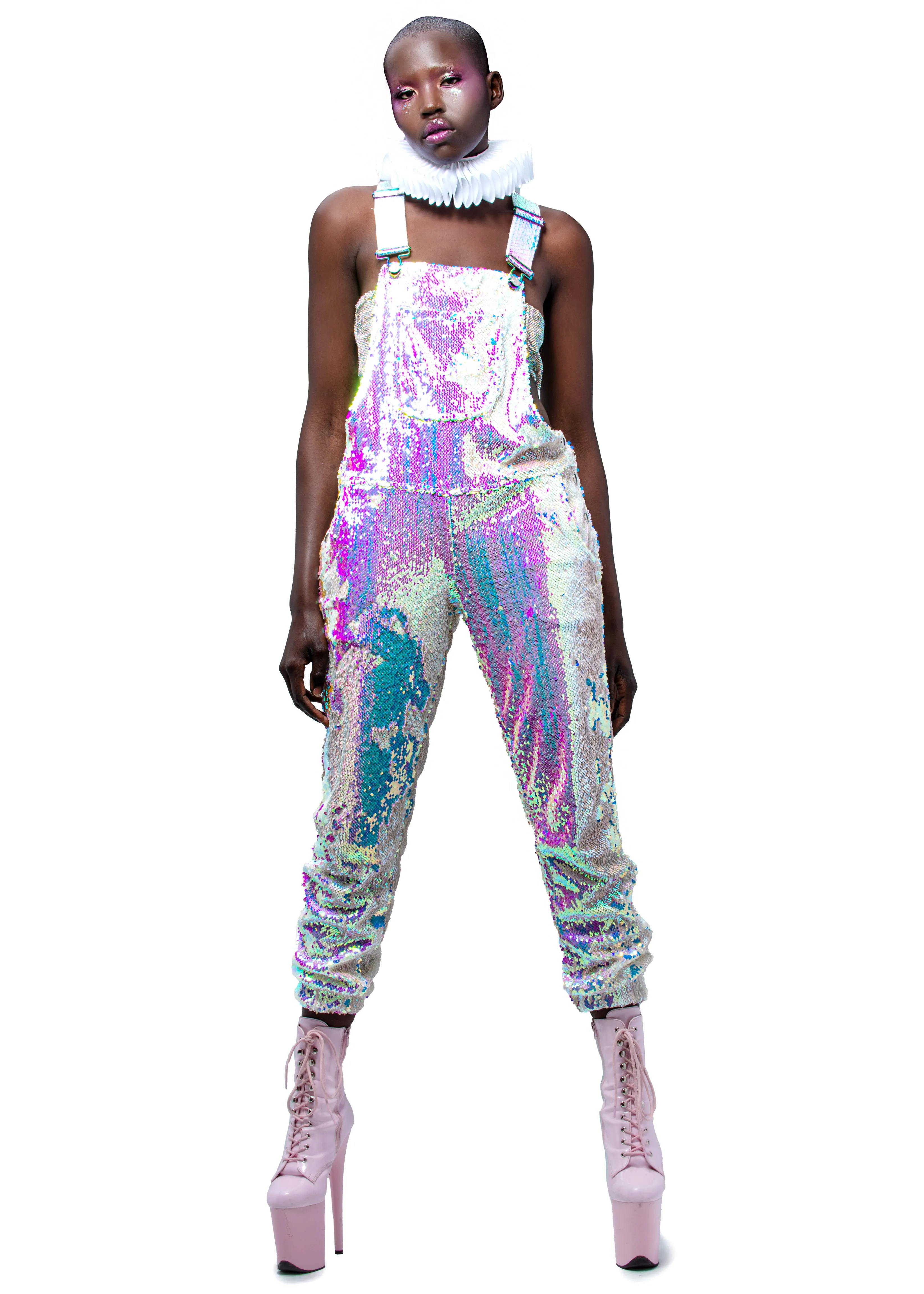 Unicorn Moonbeam Jogger Sequin Overalls