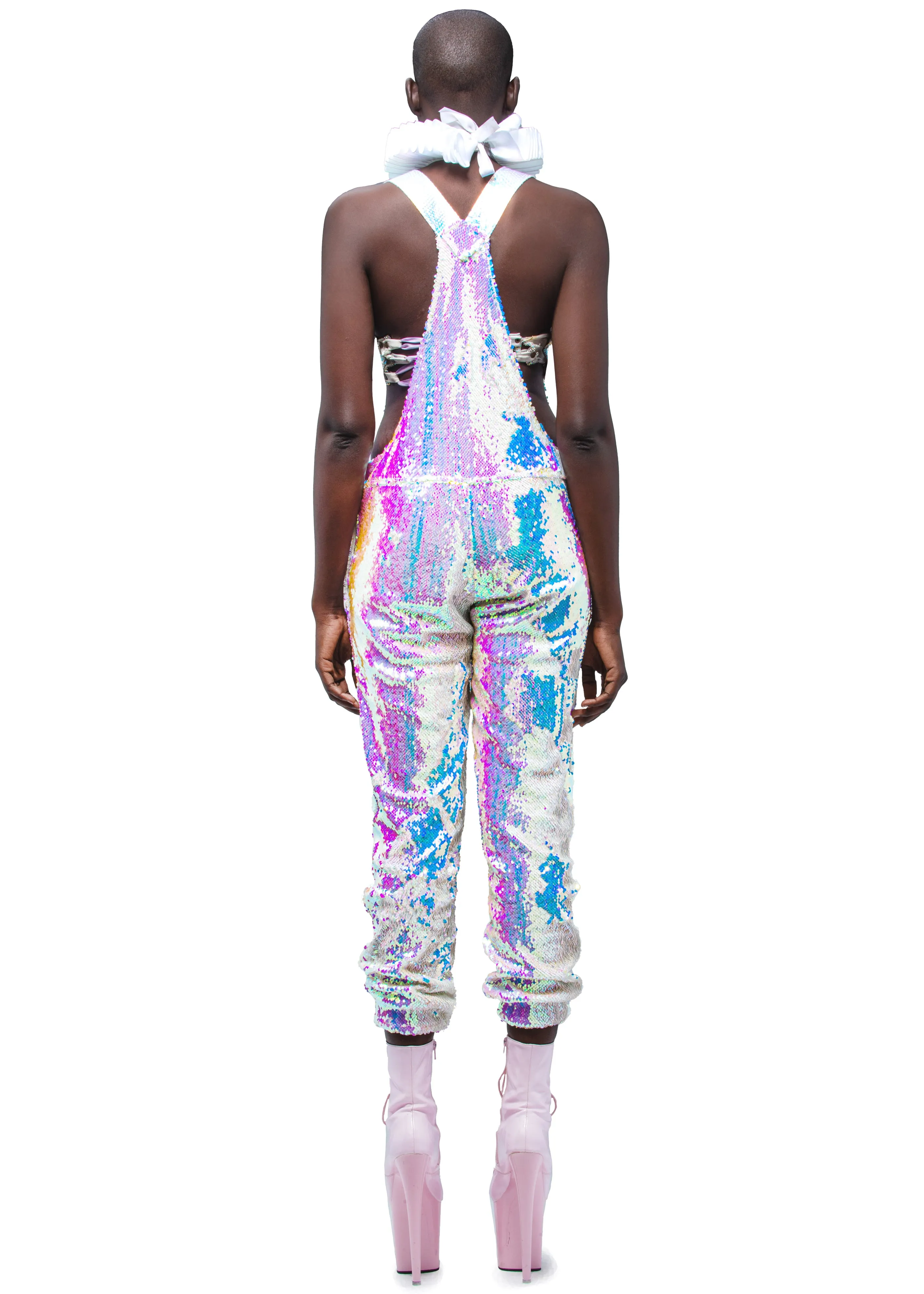 Unicorn Moonbeam Jogger Sequin Overalls