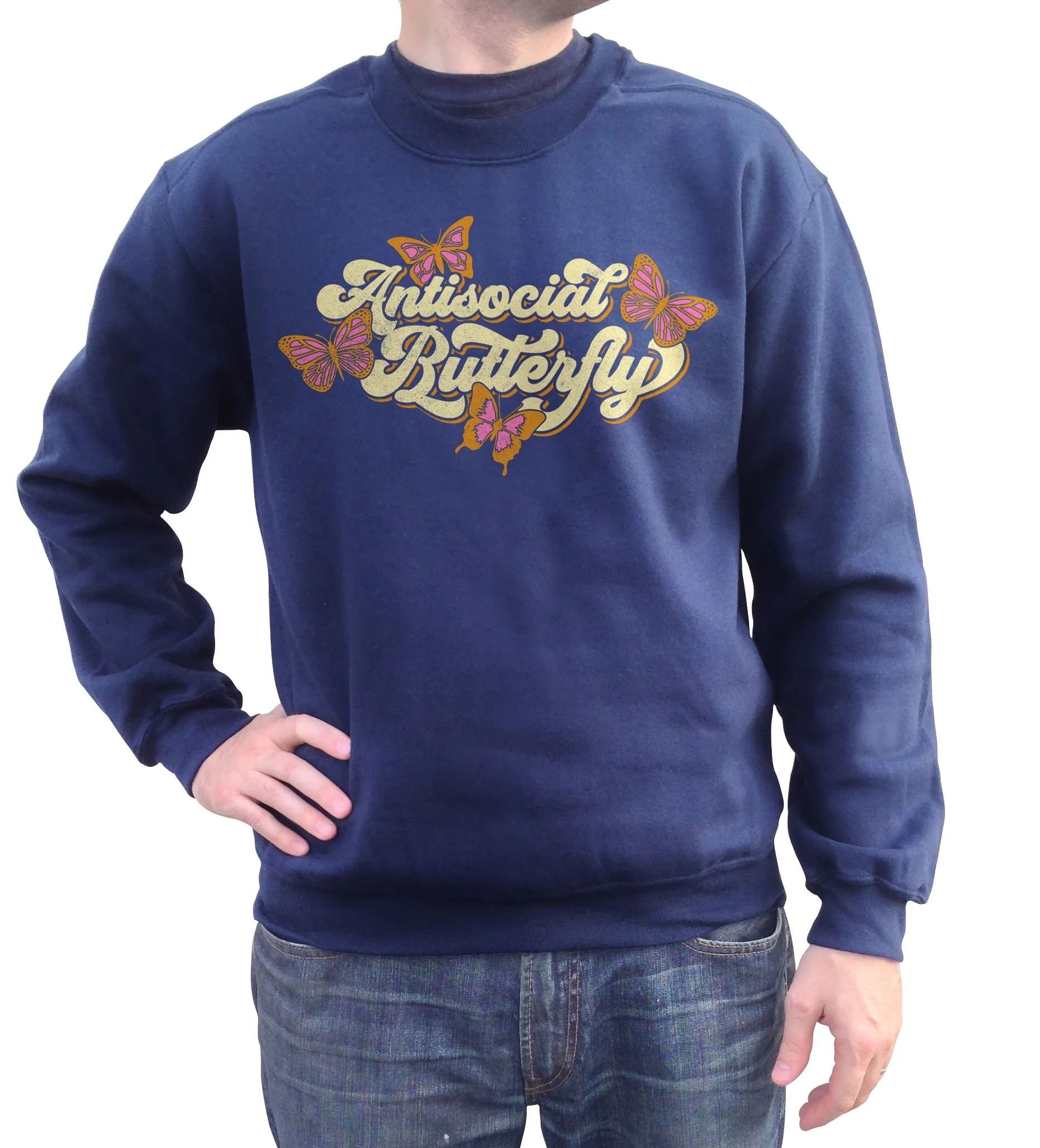 Unisex Antisocial Butterfly Sweatshirt