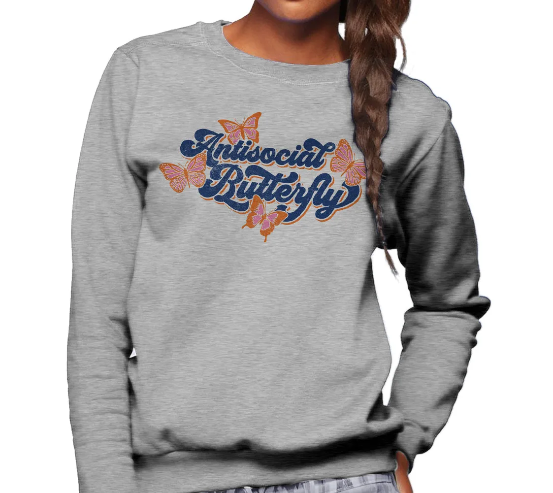Unisex Antisocial Butterfly Sweatshirt