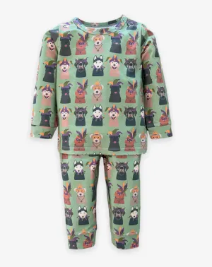 Velvet Fawn Mardi Pup Two Piece Pajama Jammie Set