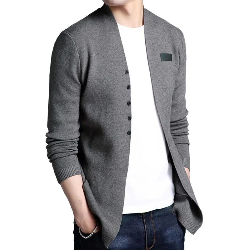 West Louis™ Middle-Long Length Solid Cardigan