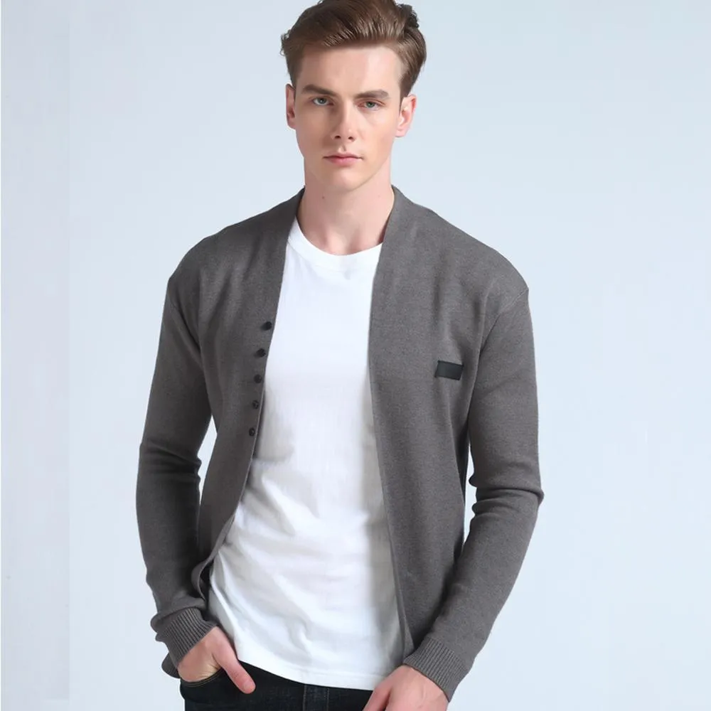 West Louis™ Middle-Long Length Solid Cardigan