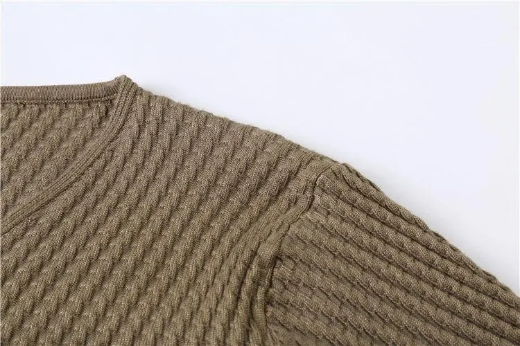 West Louis™ Solid V Neck Slim Fit Pullover