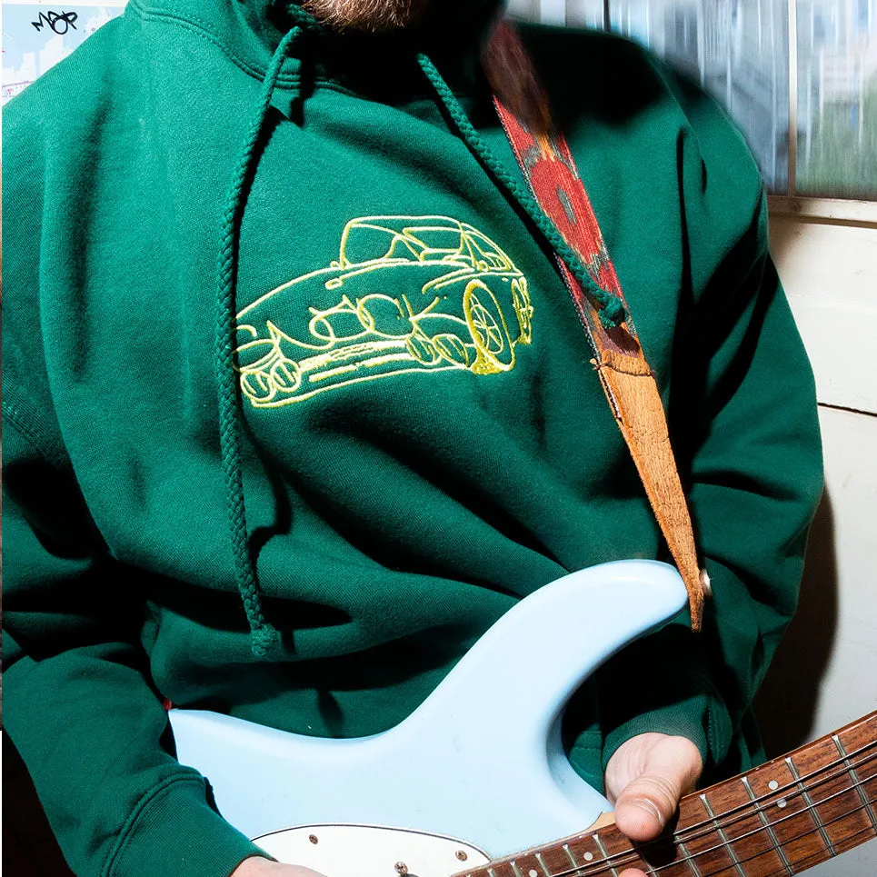 WHIP EMBROIDERED HOODIE - GREEN