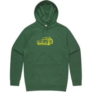 WHIP EMBROIDERED HOODIE - GREEN