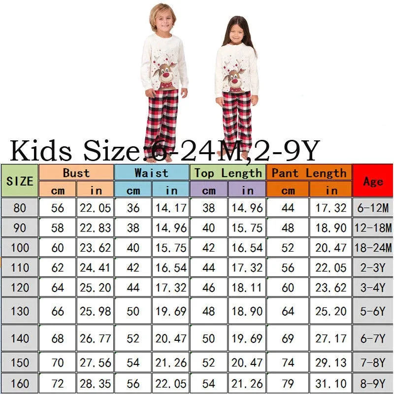 White Reindeer Family Matching Christmas Pajamas