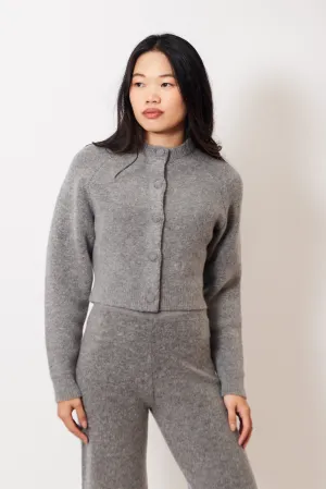 White   Warren Boucle Cashmere Blend Luxe Cardigan