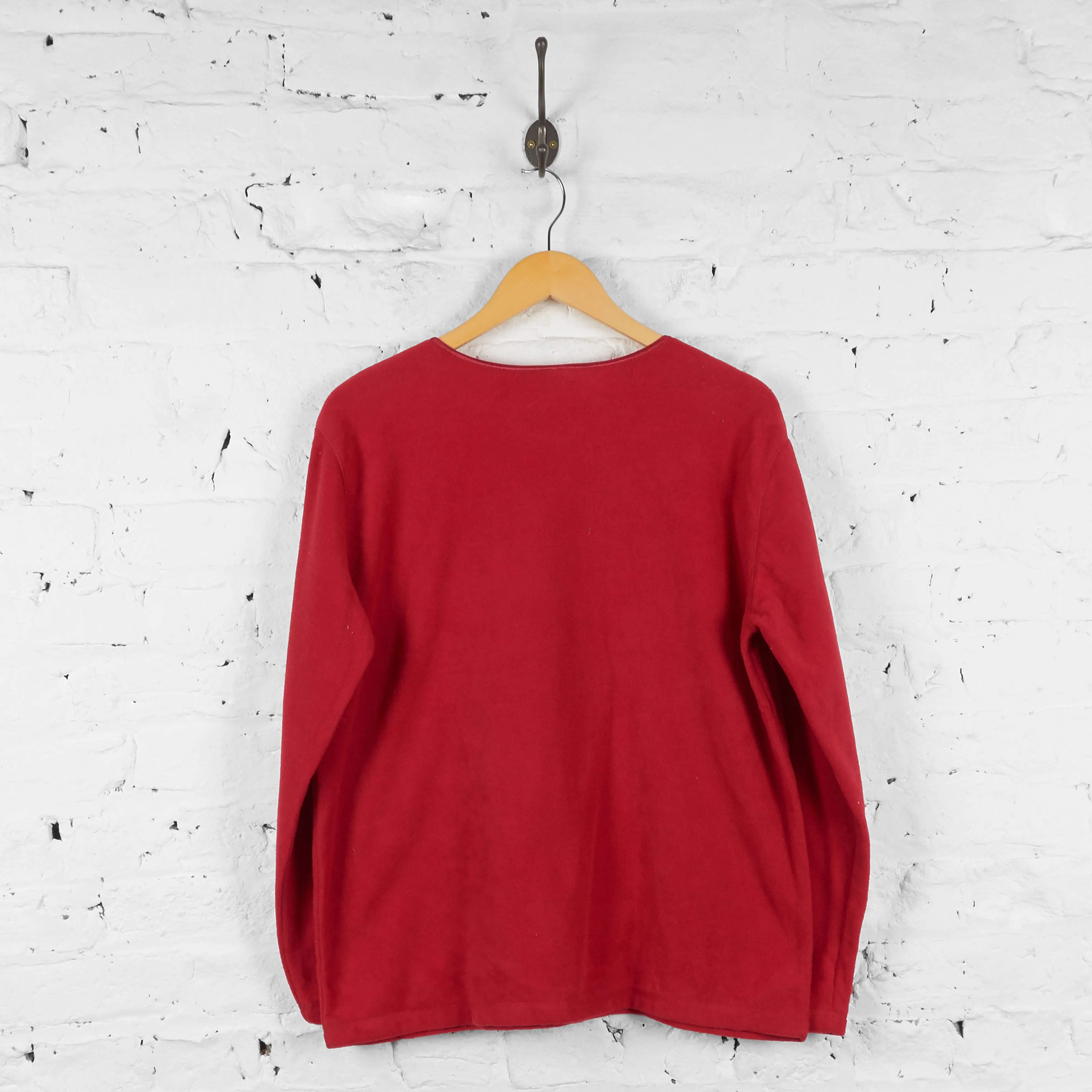 Womens Mickey Mouse 28 Fleece Sweatshirt - Red - Womens L