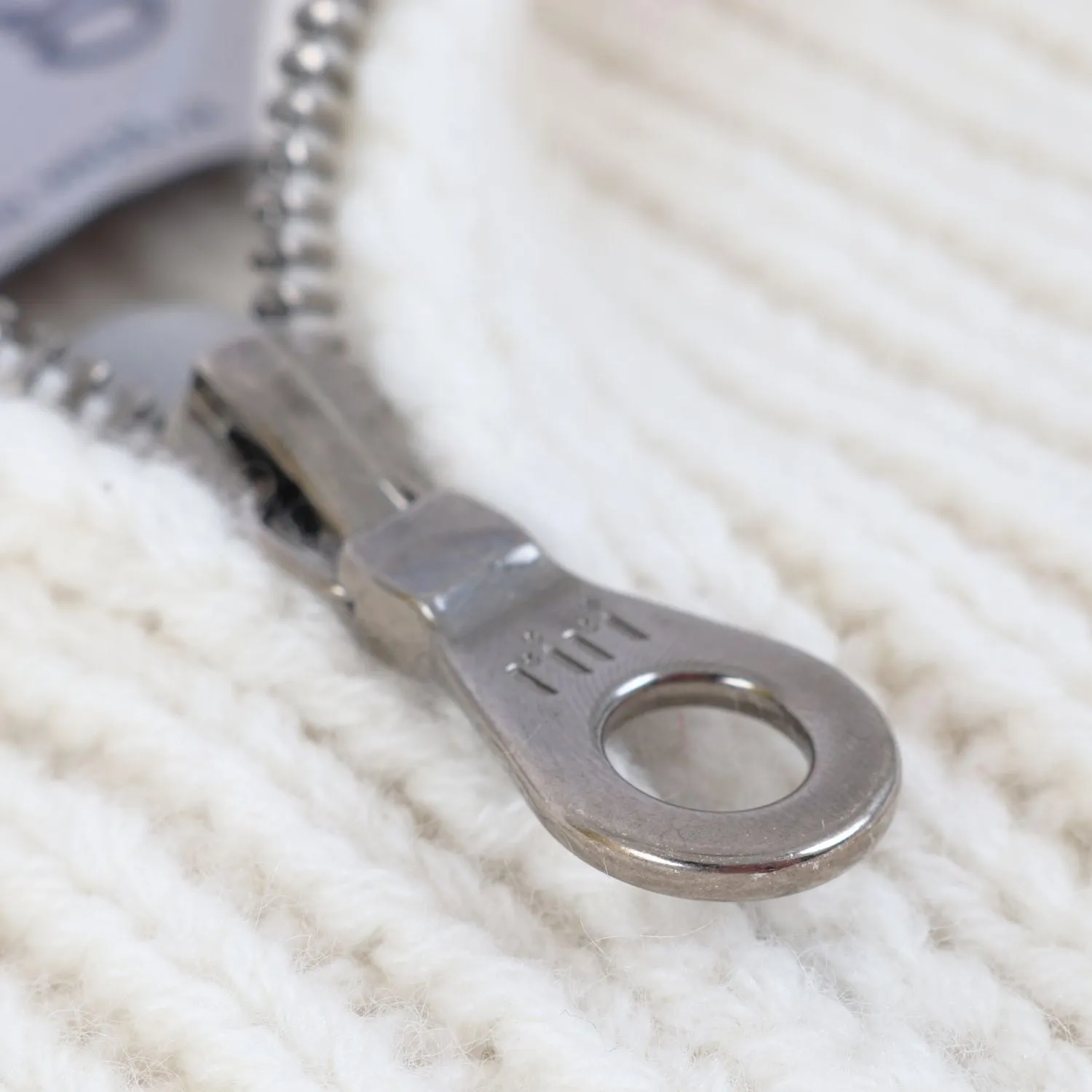 Women's Ribbed Zip Cashmere Cardigan