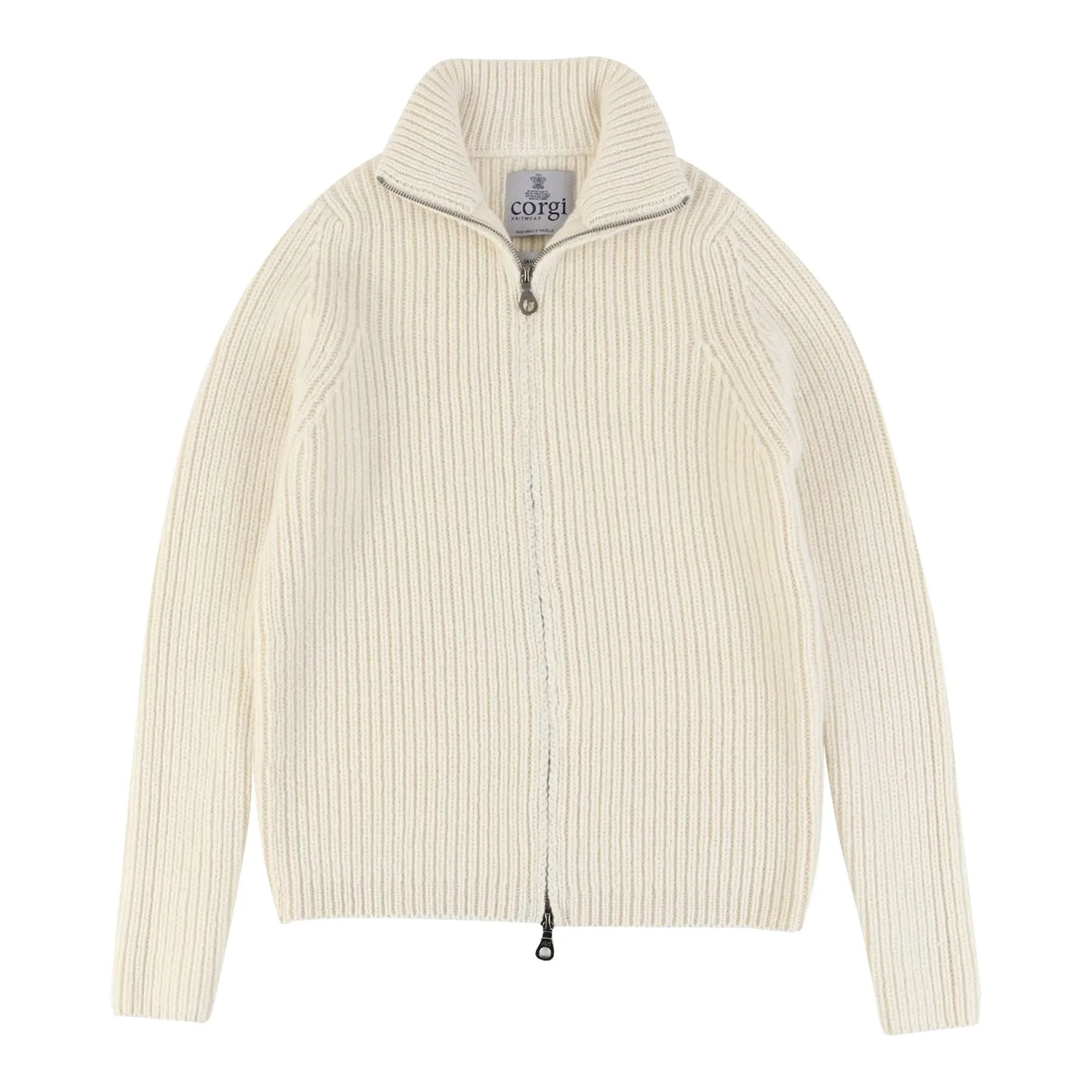 Women's Ribbed Zip Cashmere Cardigan