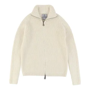 Women's Ribbed Zip Cashmere Cardigan