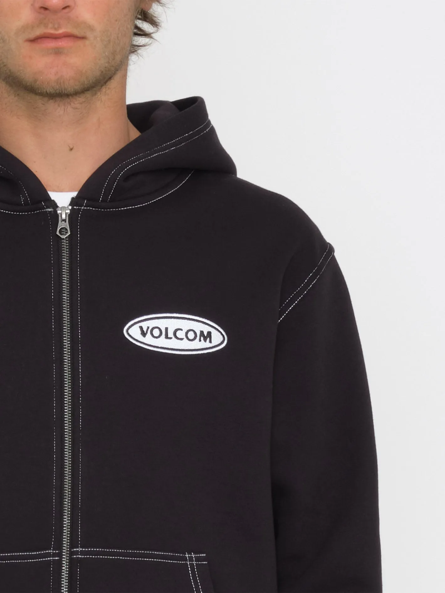 Workard Zip Kapuzenpullover - BLACK