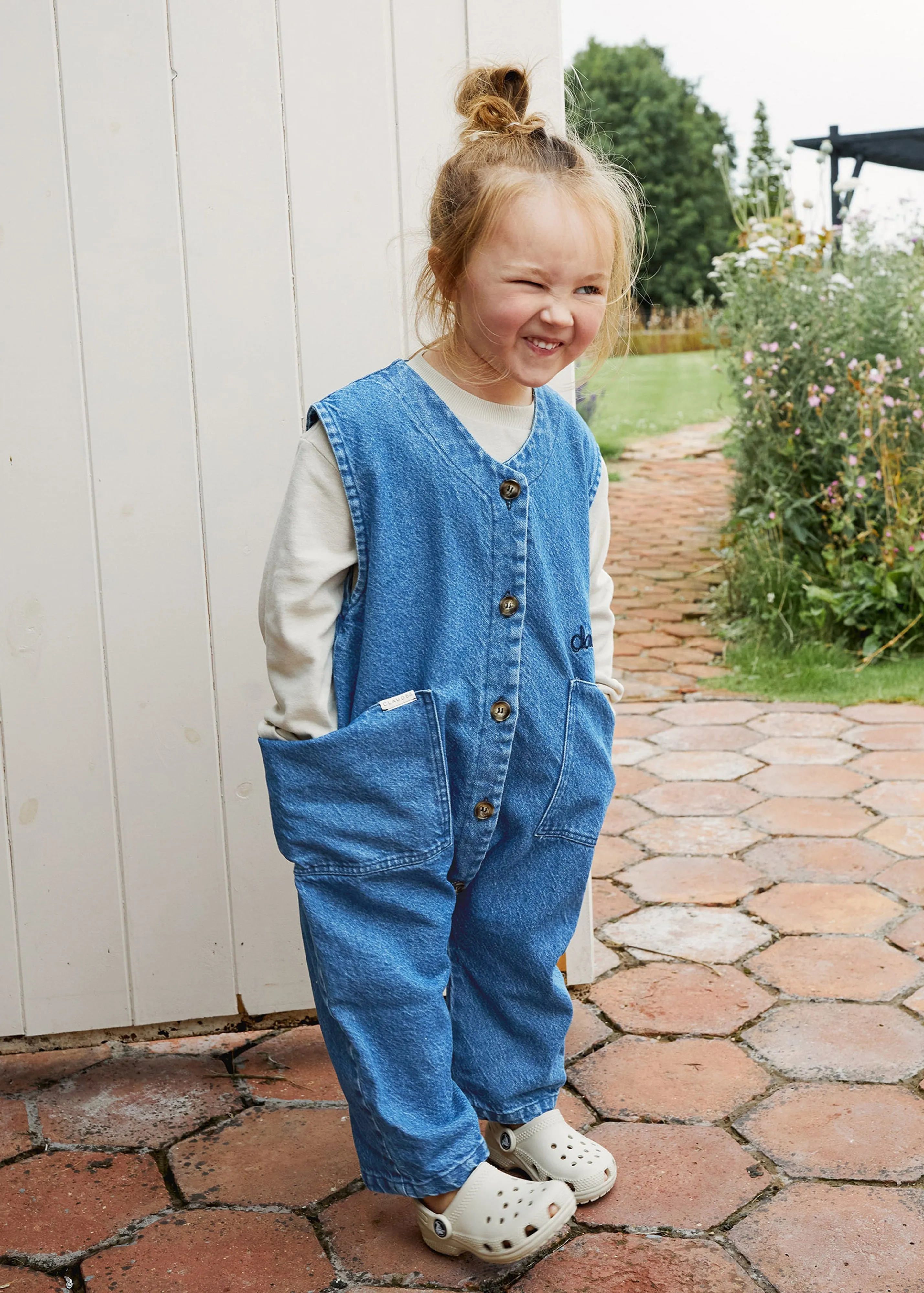 Wren Denim Sleeveless Overall