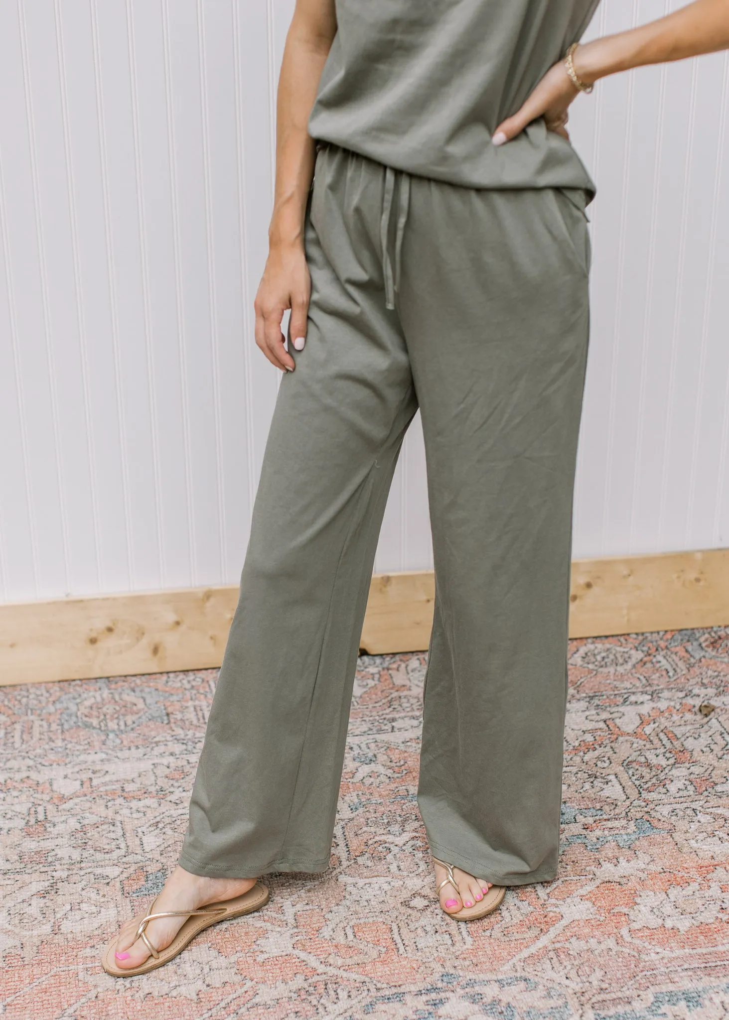 X Olive Cuff Sleeve Lounge Set