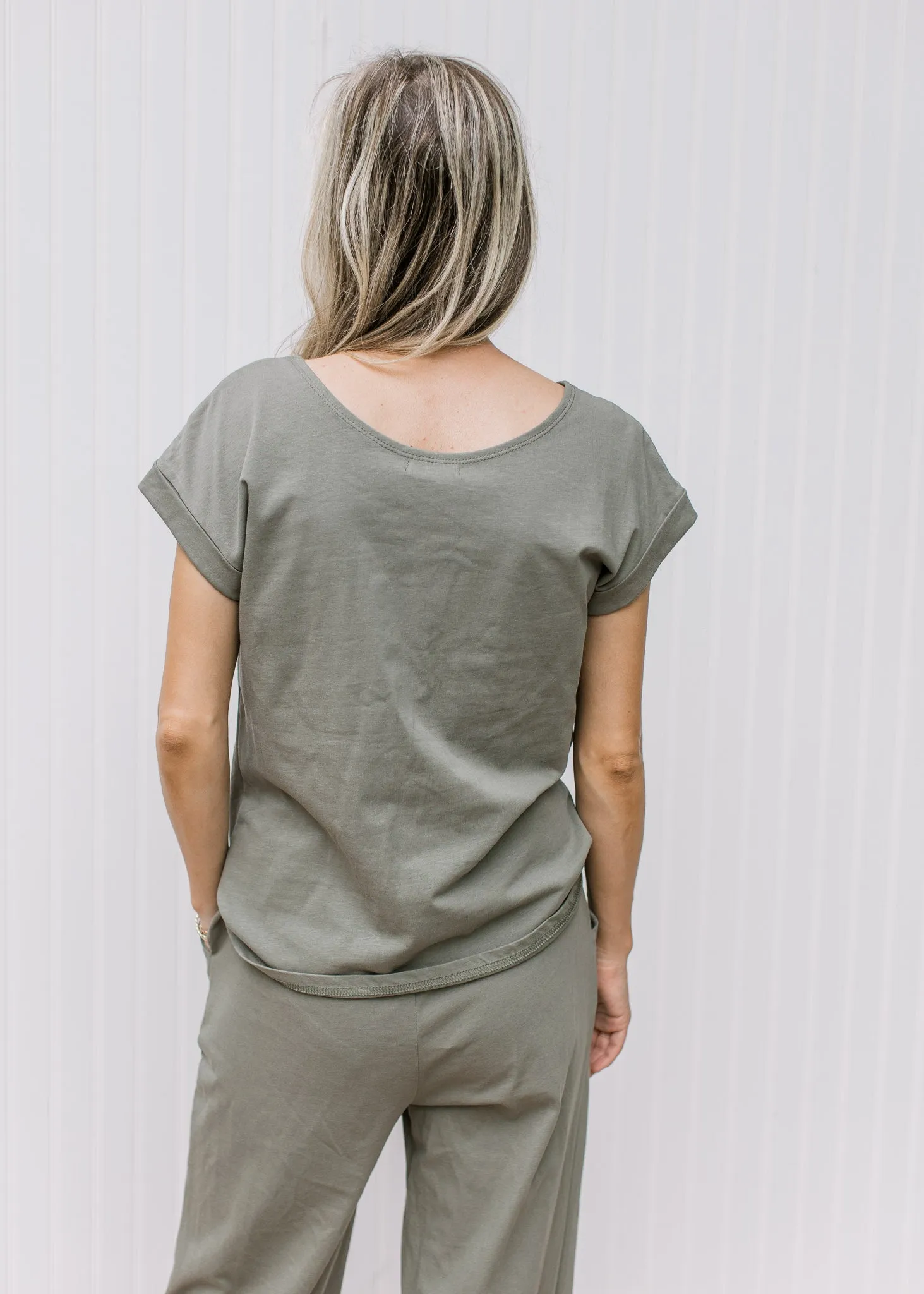 X Olive Cuff Sleeve Lounge Set