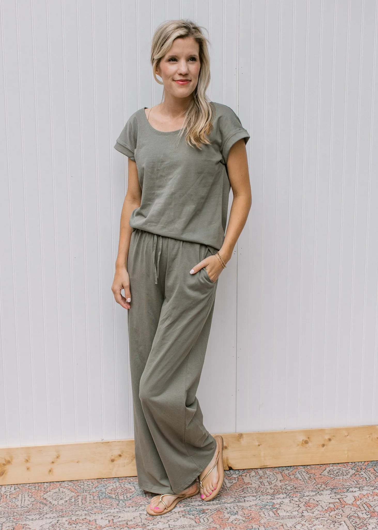 X Olive Cuff Sleeve Lounge Set
