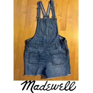 🤐Zipper Side Bib Overalls by Madewell | Adirondack Overall Shorts | Size Medium
