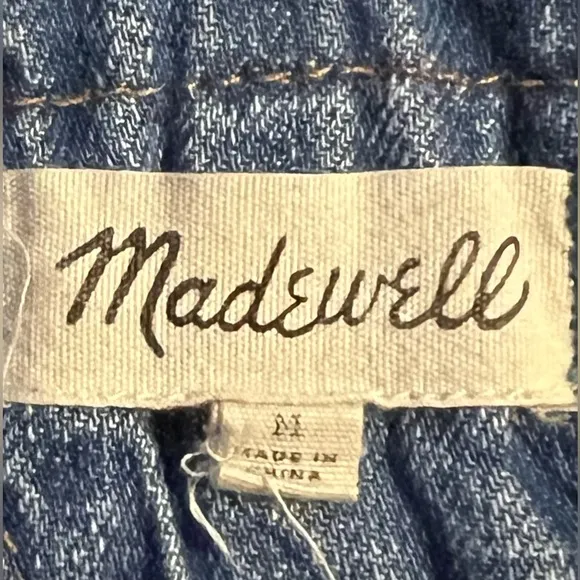 🤐Zipper Side Bib Overalls by Madewell | Adirondack Overall Shorts | Size Medium