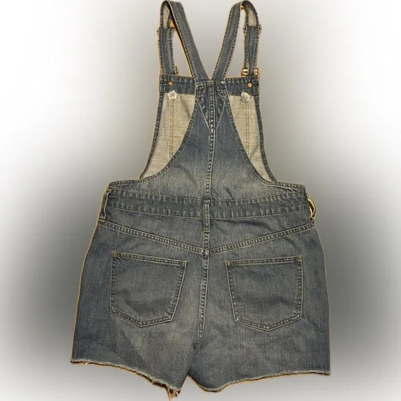 🤐Zipper Side Bib Overalls by Madewell | Adirondack Overall Shorts | Size Medium