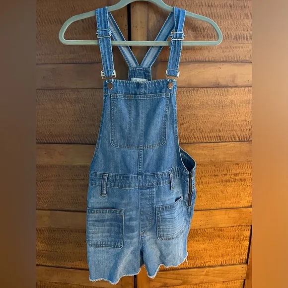 🤐Zipper Side Bib Overalls by Madewell | Adirondack Overall Shorts | Size Medium