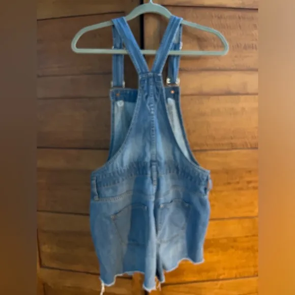 🤐Zipper Side Bib Overalls by Madewell | Adirondack Overall Shorts | Size Medium
